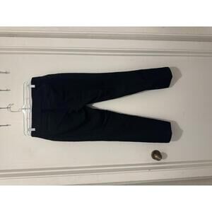 Croft and Barrow Black Straight-Leg Dress Pants Pull on 6 Short